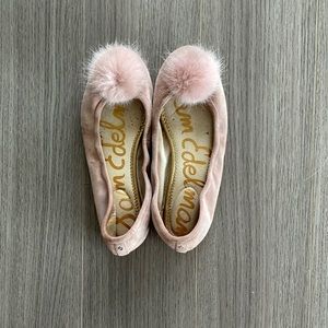 Sam Edelman Pink Ballet Flats with pompom